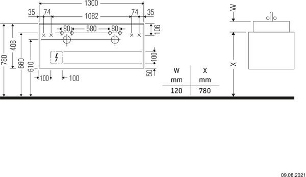 Waschtischm&ouml;bel Duravit White Tulip Weiss hochglanz image number 1