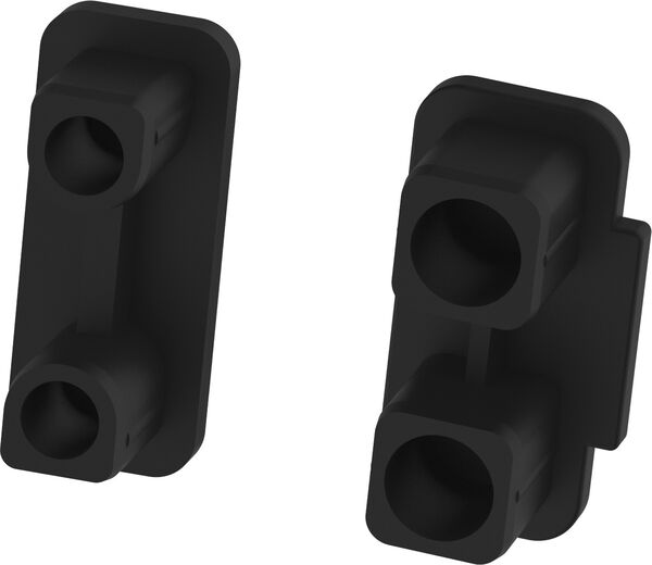 Set terminali per guida di tenda con fissaggio telescopico, senza attrezzi (BA91WS/SM058) image number 0