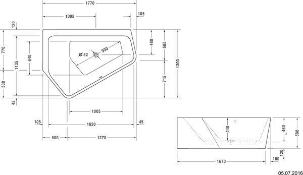 Eckbadewanne Duravit Paiova 5 mit angeformter Schürze weiss image number 1