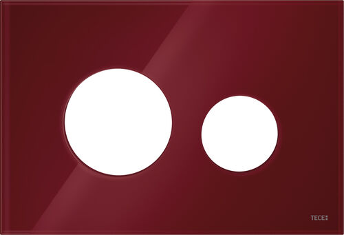 Plaque de déclenchement Tece Loop rouge rubis