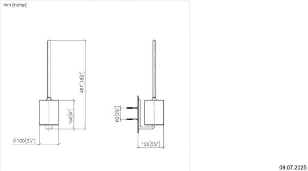 Porte-balai de WC Dornbracht Imo Dark platine mat image number 1