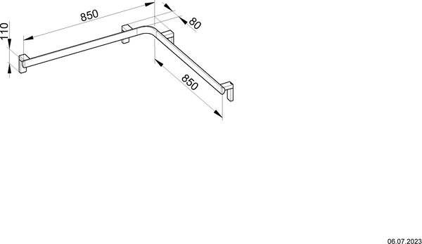 Dusch- und Wannenhandlauf Keuco Collection Axess Silbereloxiert image number 1