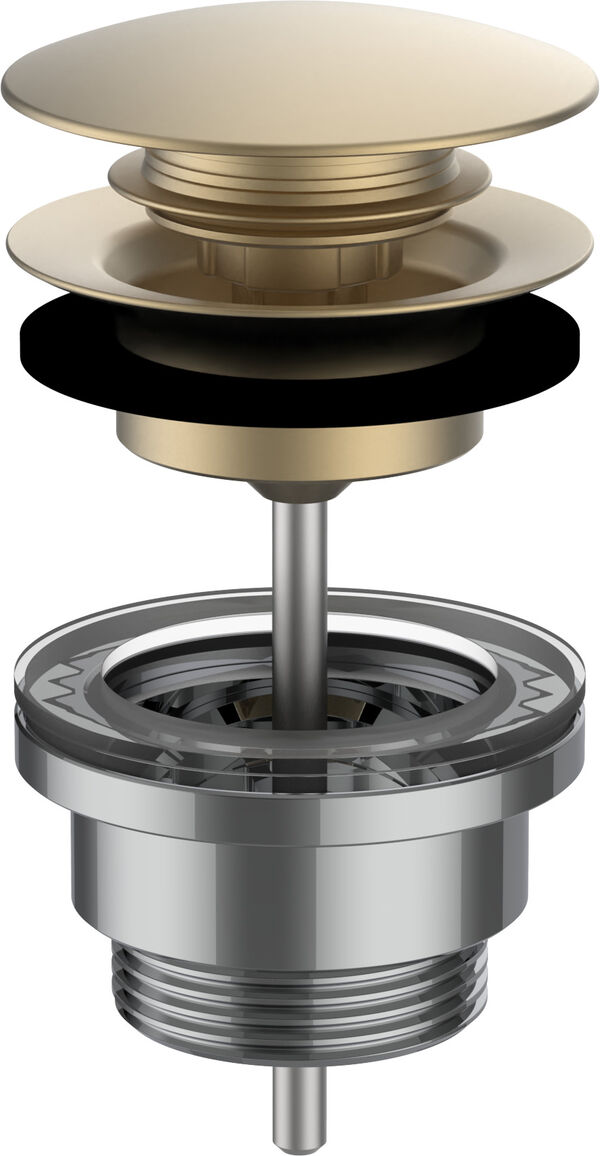 Piletta con placca Laufen push-open 1¼", per lavabi in ceramica con troppopieno image number 0