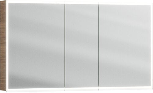 Armoire de toilette Alterna luuna LED plus avec &eacute;clairage inf&eacute;rieur/sup&eacute;rieur Planked walnut Couleur de lumi&egrave;re r&eacute;glable en continu 2700-6500 K