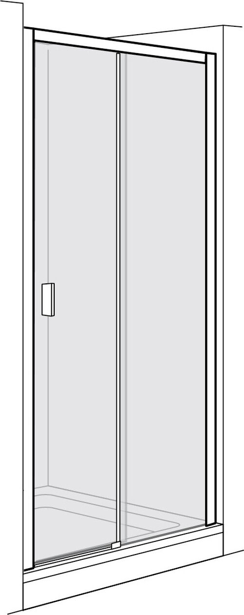 Porta scorrevole Duscholux Optima 6 Plus Argento eloxato Vetro trasparente