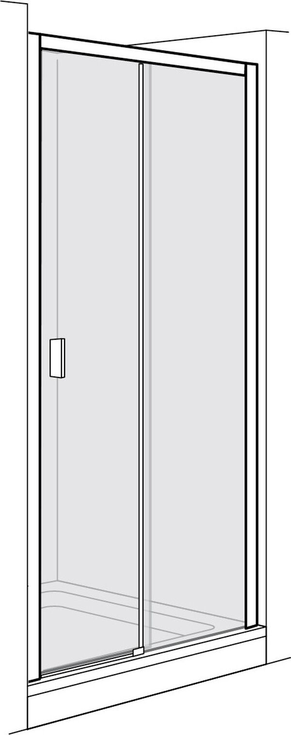 Porta scorrevole Duscholux Optima 6 Plus, larghezza 1200 mm (1158 - 1208 mm), parte fissa a destra image number 0