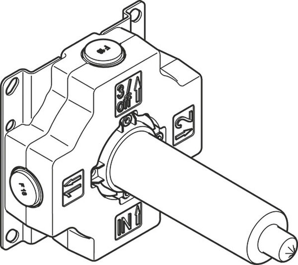 Einbaukörper Dornbracht ½", 2 Abgänge image number 0