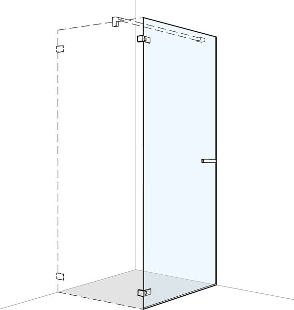 Porta a pendolo Koralle S606 Plus, larghezza 70,1 - 80 cm, fissaggio a sinistra, cerniere sul image number 0