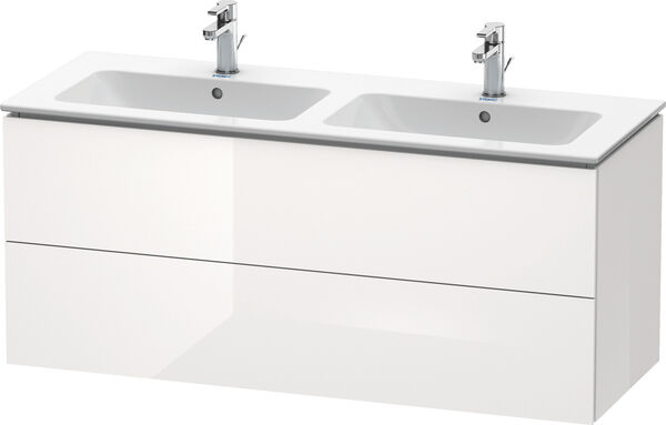 Meuble sous-lavabo L-Cube Blanc brillant image number 0