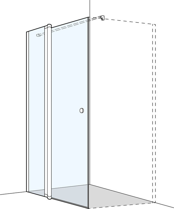 Porte pendulaire Koralle S300 couleur d'argent Verre clair Plus image number 0