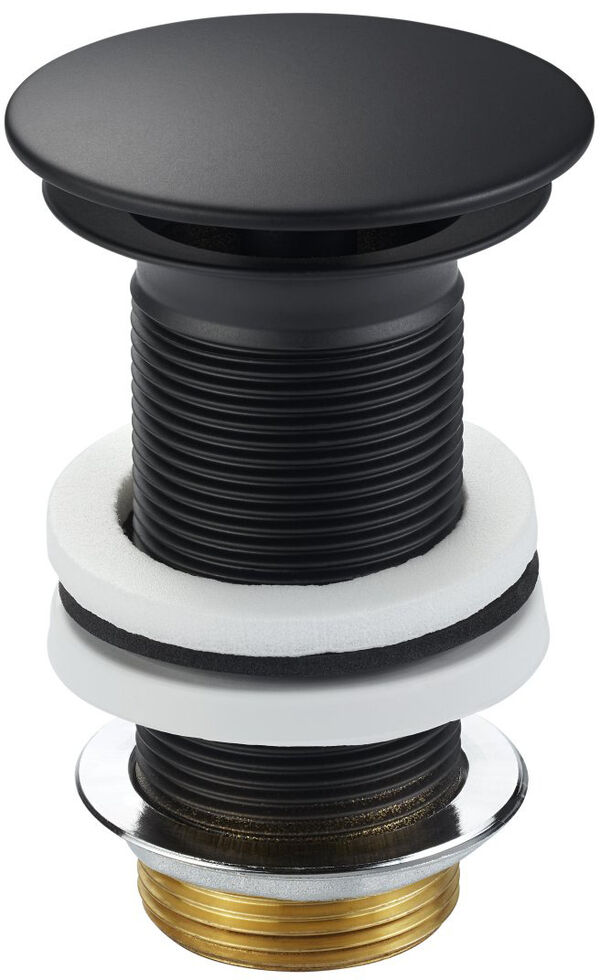 Vidage avec plaque 1 1/4" Noir mat image number 0