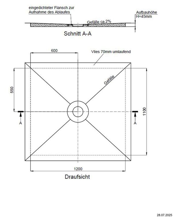 &Eacute;l&eacute;ment de douche Schedel Plan Kessel image number 1