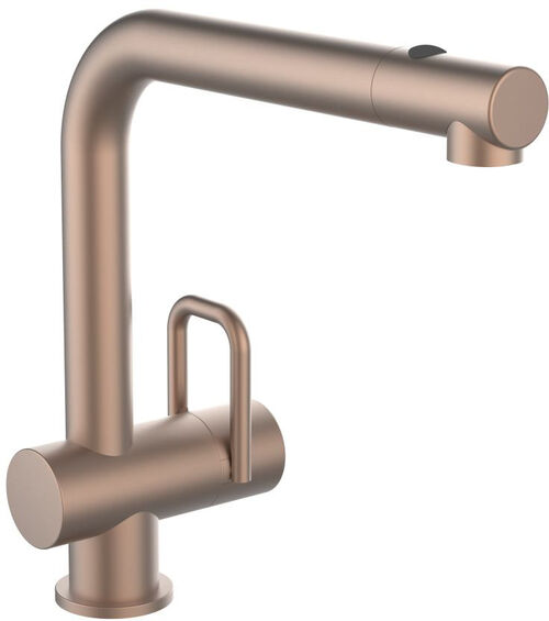 Miscelatore monocomando Laufen Twin Acciaio inossidabile spaz. PVD oro rosa