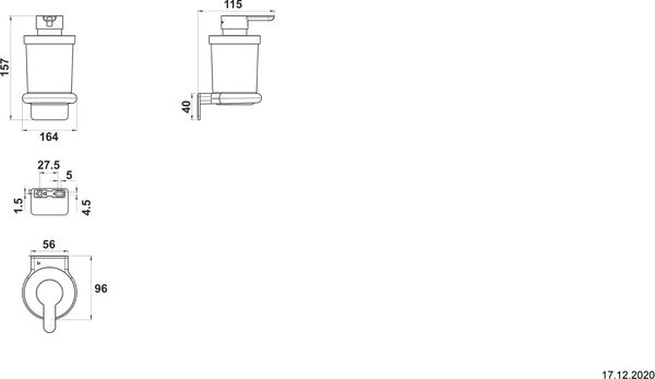 Distributeur de savon Bodenschatz Nia Adesio Chrom&eacute; image number 1