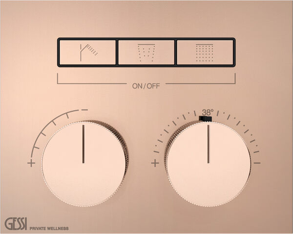 Système de douche-set de montage final Gessi HI-FI Compact copper image number 0