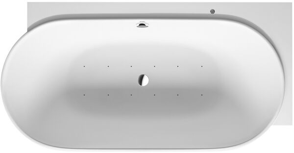 Baignoire Whirlpool Duravit Luv, angle à droite, système Air blanc mat image number 0