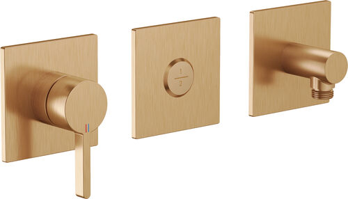 M&eacute;langeur de bain-set de montage final KWC Homebox Bevo Brushed copper PVD