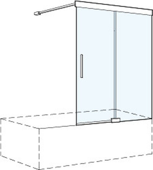 Gleittüre freistehend Koralle S505 Plus silver polish Echtglas klar Plus image number 0