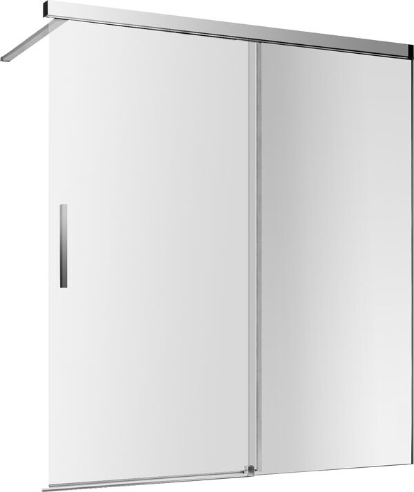 Schiebet&uuml;re Duscholux Bella Vita 3 Plus Silber hochglanzeloxiert Echtglas klar CareTec Pro image number 0