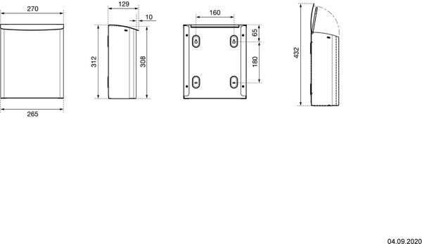 Hygieneabfallbeh&auml;lter Pura Inox Edelstahl matt image number 1