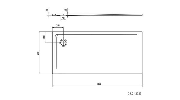 Receveur de douche Kaldewei Superplan Cool grey 70 Fond antid&eacute;rapant Secure Plus image number 2