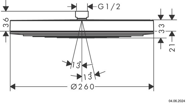 Regenbrause Hansgrohe Pulsify Weiss matt image number 1