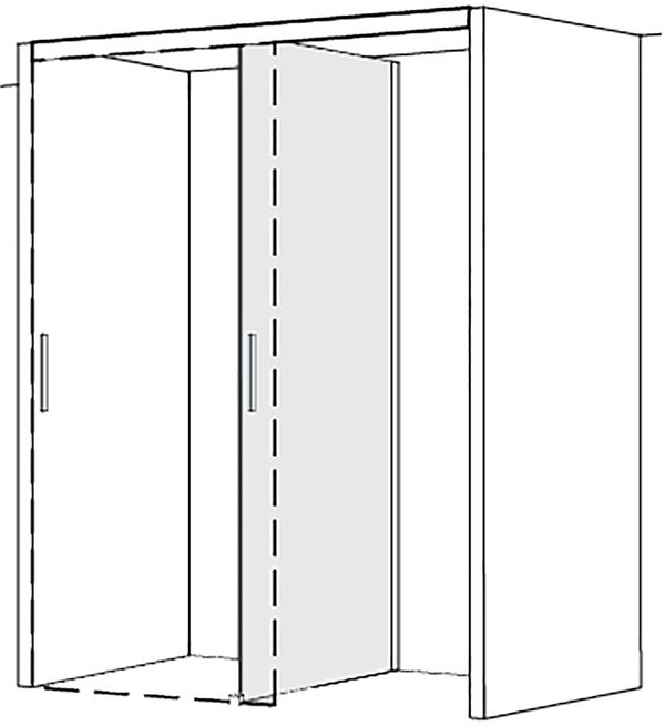 Seitenwand Koralle S606 Plus - Raumhoch silver polish Echtglas klar Plus image number 0