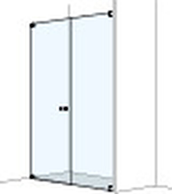 Pendeltüre Koralle S808 verchromt Echtglas klar image number 0
