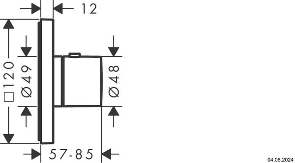 Thermostatmischer-Endmontagest Axor Citterio E Verchromt image number 1