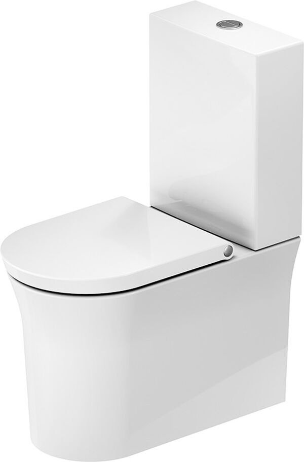 Vaso a pavimento Duravit White Tulip rimless sporgenza 65 cm per montaggio casset image number 0