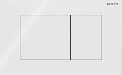 Bet&auml;tigungsplatte Geberit Sigma40 square Weiss Glas