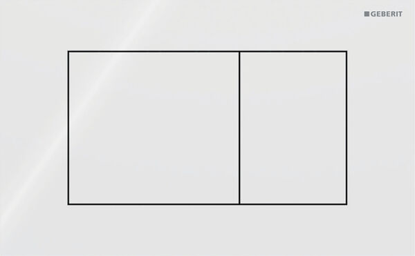 Bet&auml;tigungsplatte Geberit Sigma40 square Weiss Glas image number 0