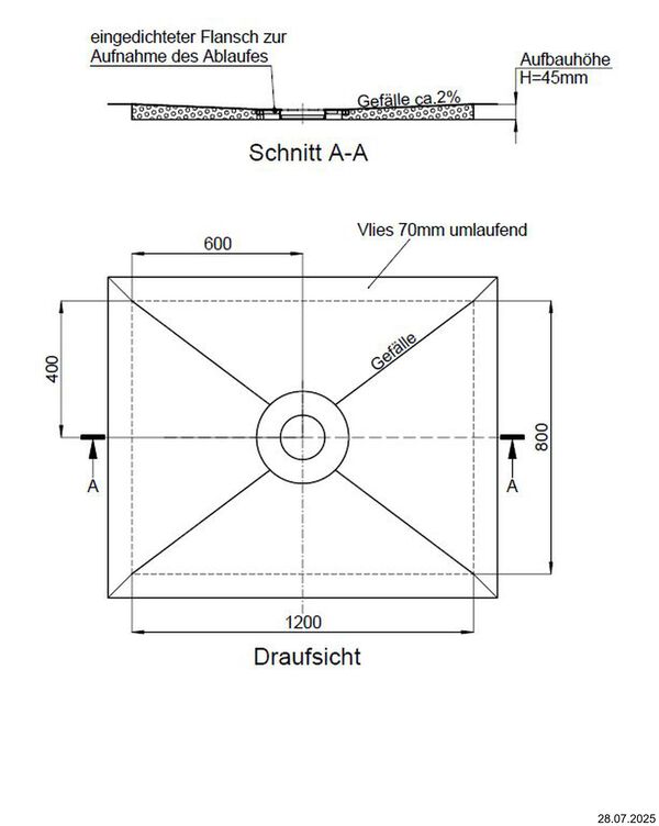 &Eacute;l&eacute;ment de douche Schedel Plan Kessel image number 1