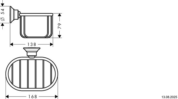 Porte-savon &agrave; barrettes Axor Montreux Couleur acier inoxydable image number 1