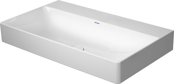 Lavabo d’appoggio Duravit DuraSquare, 80 x 47 cm senza foro per rubinetteria image number 0