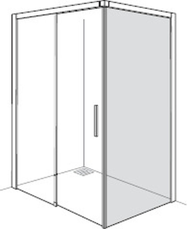 Seitenwand Alterna liva schwarz matt Echtglas klar CareTec Pro image number 0