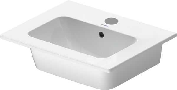 Lavabo per mobili Duravit Me by Starck, con foro per rubinetteria, 53 x 43 cm, con troppopieno image number 0