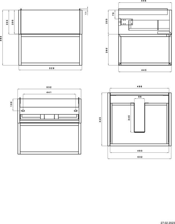 Waschtischm&ouml;bel Alterna calea S Weiss hochglanz image number 1