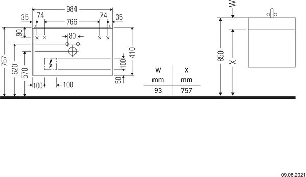 Meuble sous-lavabo Duravit White Tulip Taupe mat image number 1