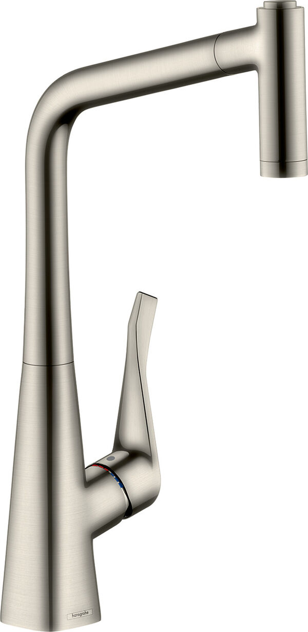 Spültischmischer Hansgrohe Metris edelstahloptik image number 0