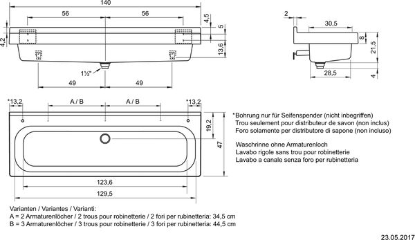 Waschrinne Romay Romex weiss image number 1