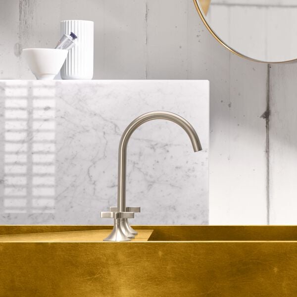 Batteria a 3-fori Dornbracht Vaia Ottone spazzolato image number 3