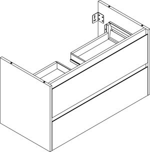 Meuble sous-lavabo Alterna modena S blanc brillant