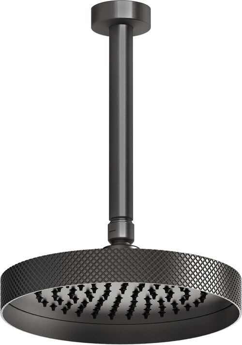 Pomme de douche avec effet pluie Gessi Anello &frac12;" Black metal brushed