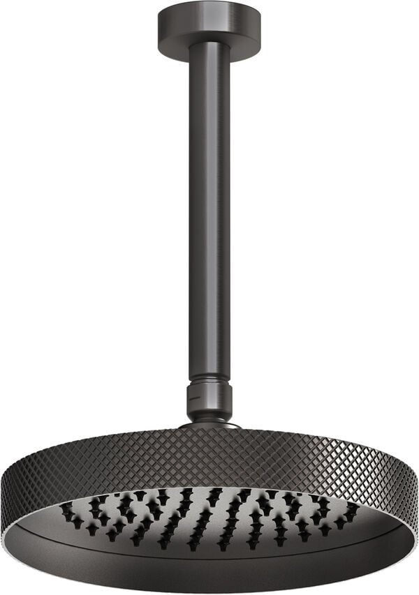 Pomme de douche avec effet pluie Gessi Anello &frac12;" Black metal brushed image number 0