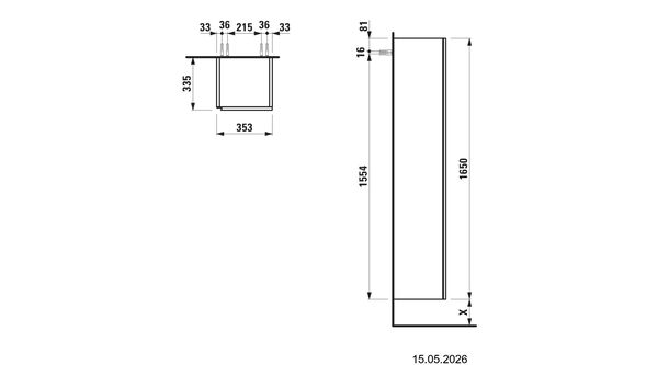Hochschrank Laufen Lani Wildeiche image number 1