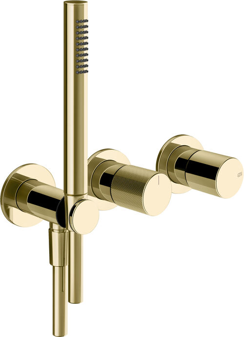 Miscelatore a parete-set di montaggio finale Gessi Habito Ottone PVD Diamantato
