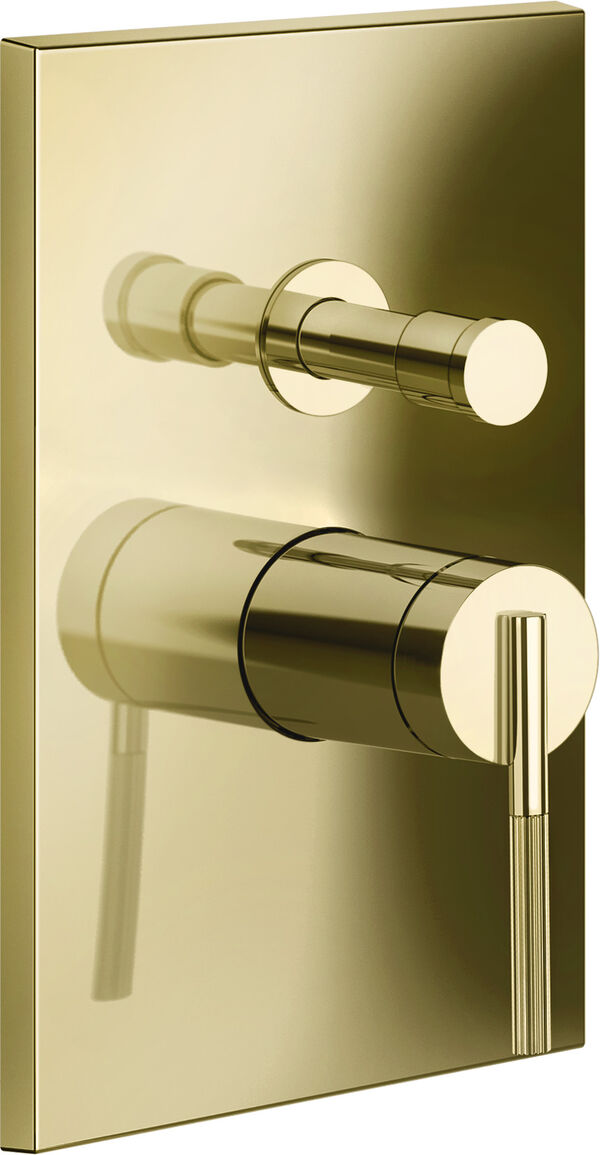 Bademischer-Endmontageset Gessi Ingranaggio ½" messing PVD image number 0