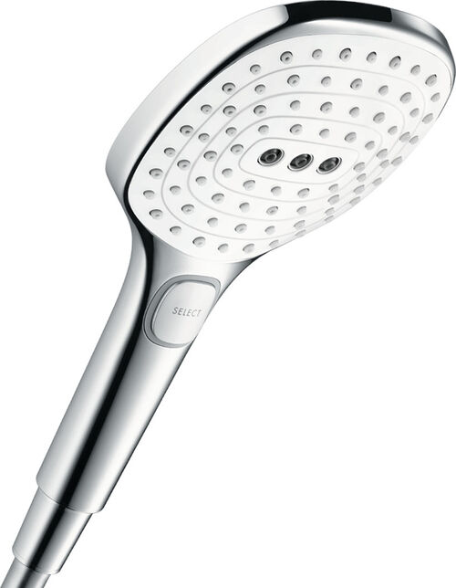 Handbrause Hansgrohe Raindance Select E 120 Eco Smart verchromt-weiss