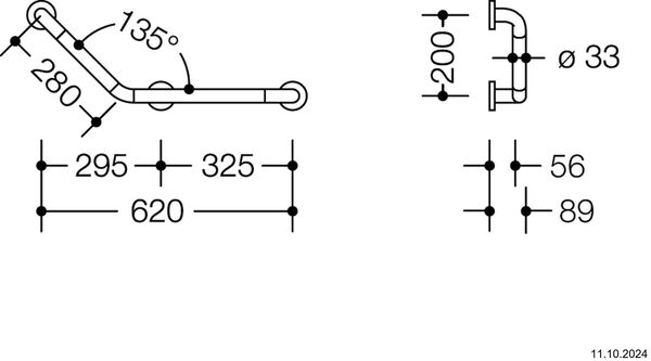 Barre d'appui lat&eacute;rale Hewi 801 Blanc image number 1